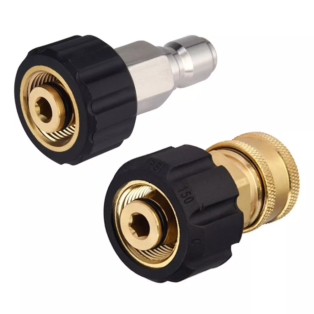 CIRCLE- Pressure Washer Hose Adapter Set M22 To 3/8 Quick Connect For Power Washer Hose