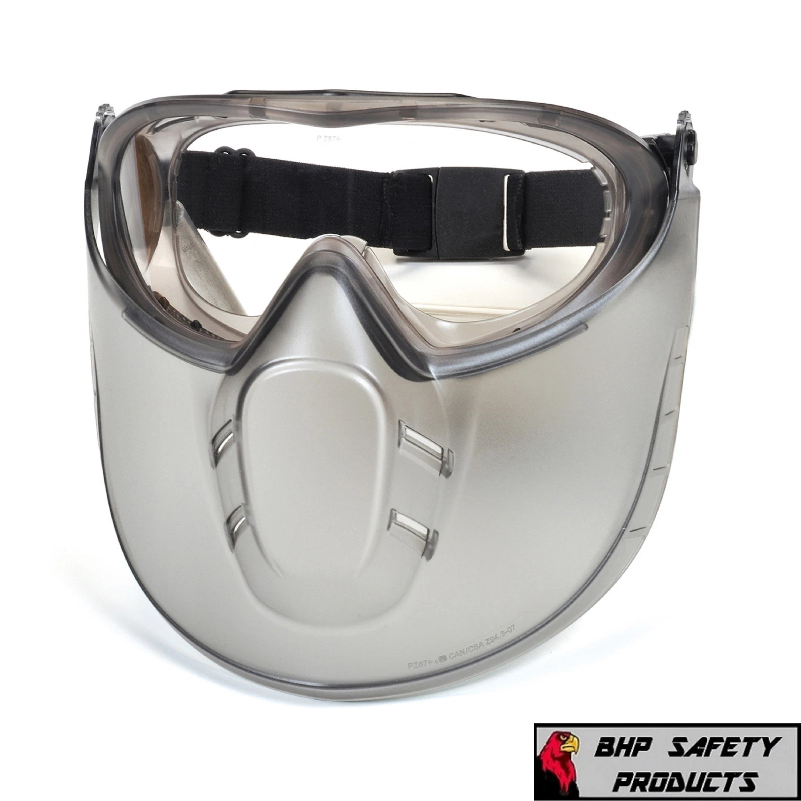 CIRCLE- Pyramex Capstone Lab Safety Goggle With Adjustable Face Shield Gg504Tshield