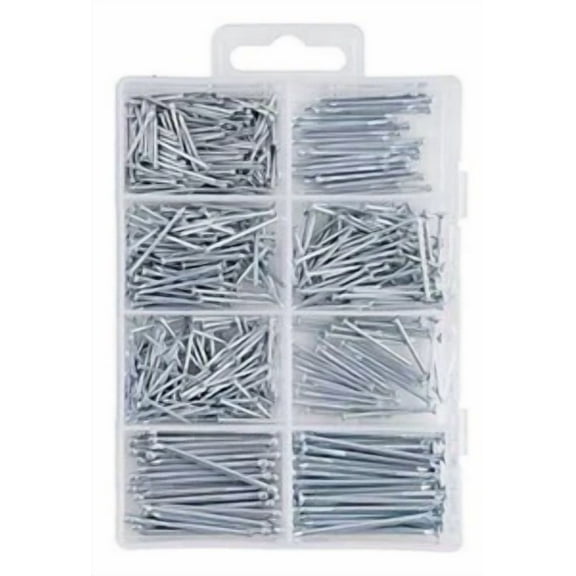 CIRCLE- Qualihome Hardware Nail Assortment Kit, Includes Finish, Wire, Common, Brad And