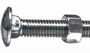 CIRCLE- Quantity (5) 7/16" X 1-1/2" Grade 5 Carriage Bolt & Nuts Haybine Guard Bolts
