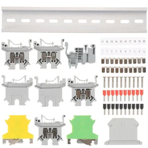 CIRCLE- Rail Connector Screw Terminal Block Din Assembly Kit End Brackets