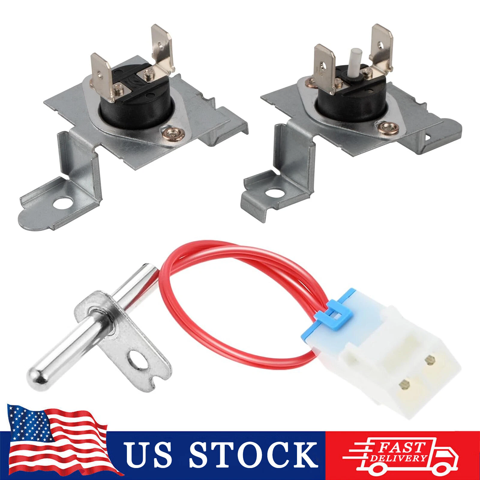 CIRCLE- Replacement Agm30045804 For Lg Dryer Thermostat Thermistor Kit Agm75510744