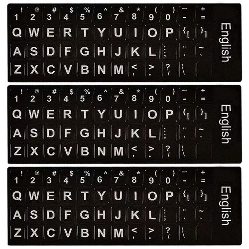 CIRCLE- Replacement English Keyboard Letter Stickers, Universal English Keyboard Stic...