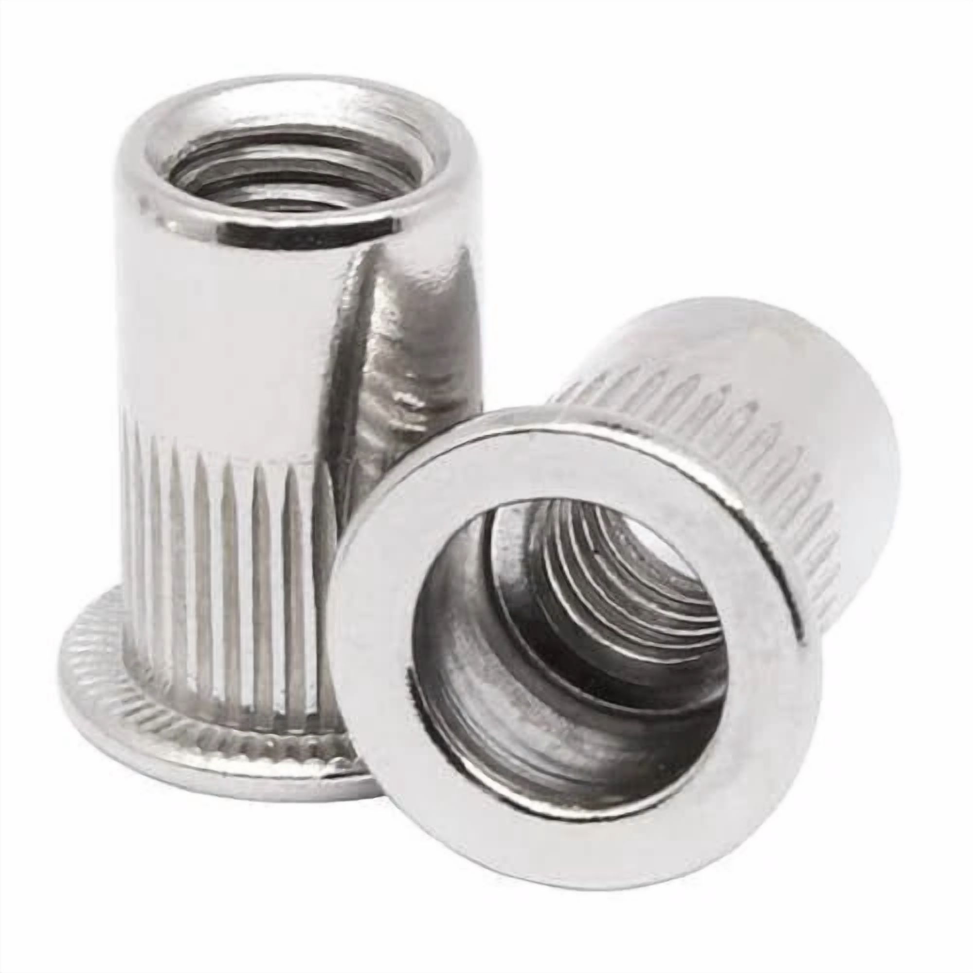 CIRCLE- Rivet Nut 50 Pieces 1/4-20Unc Stainless Steel Flat Head Rivnut Threaded Inser...