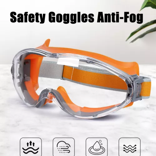 CIRCLE- Safety Goggles Over Glasses Anti Fog Scratch Resistant Eye Protection Adjustable
