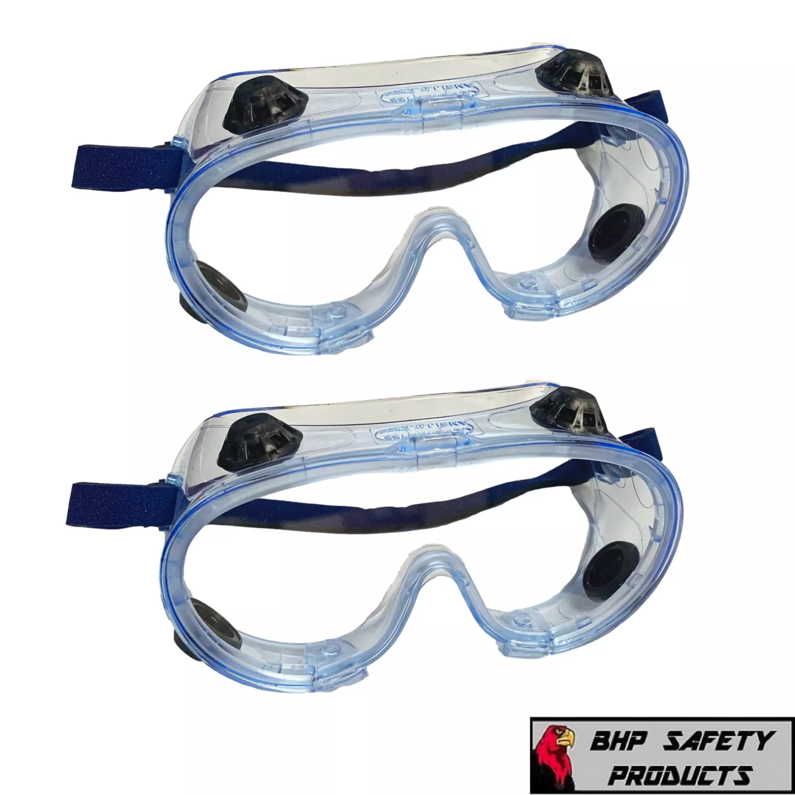 CIRCLE- Safety Goggles Over Glasses Lab Work Eye Protective Eyewear Clear Lens 2/Pair