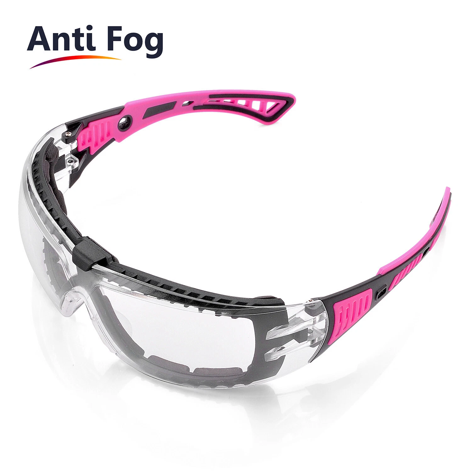 CIRCLE- Safeyear Pink Safety Glasses Work Goggles Women Girl Female Anti Fog Head Strap