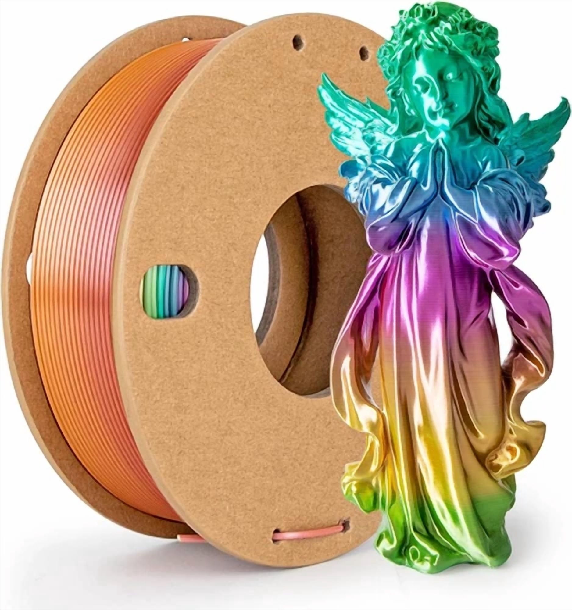 CIRCLE- Silk Rainbow Pla Filament 1.75Mm Silk Pla 3D Printer Filament Shiny Fast Color C