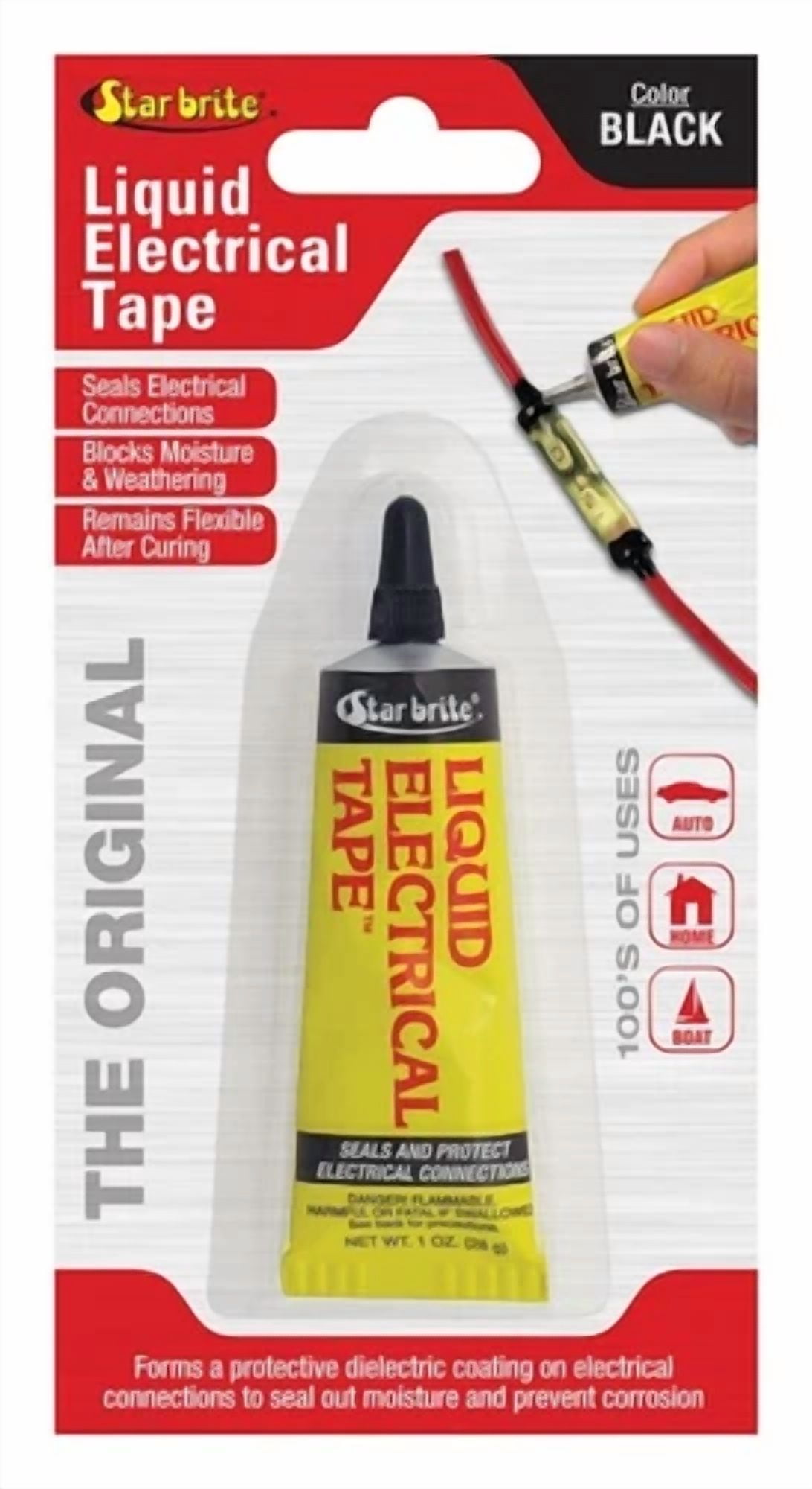 CIRCLE- Star Brite 4 In. W X 7 In. L Black Vinyl Liquid Electrical Tape