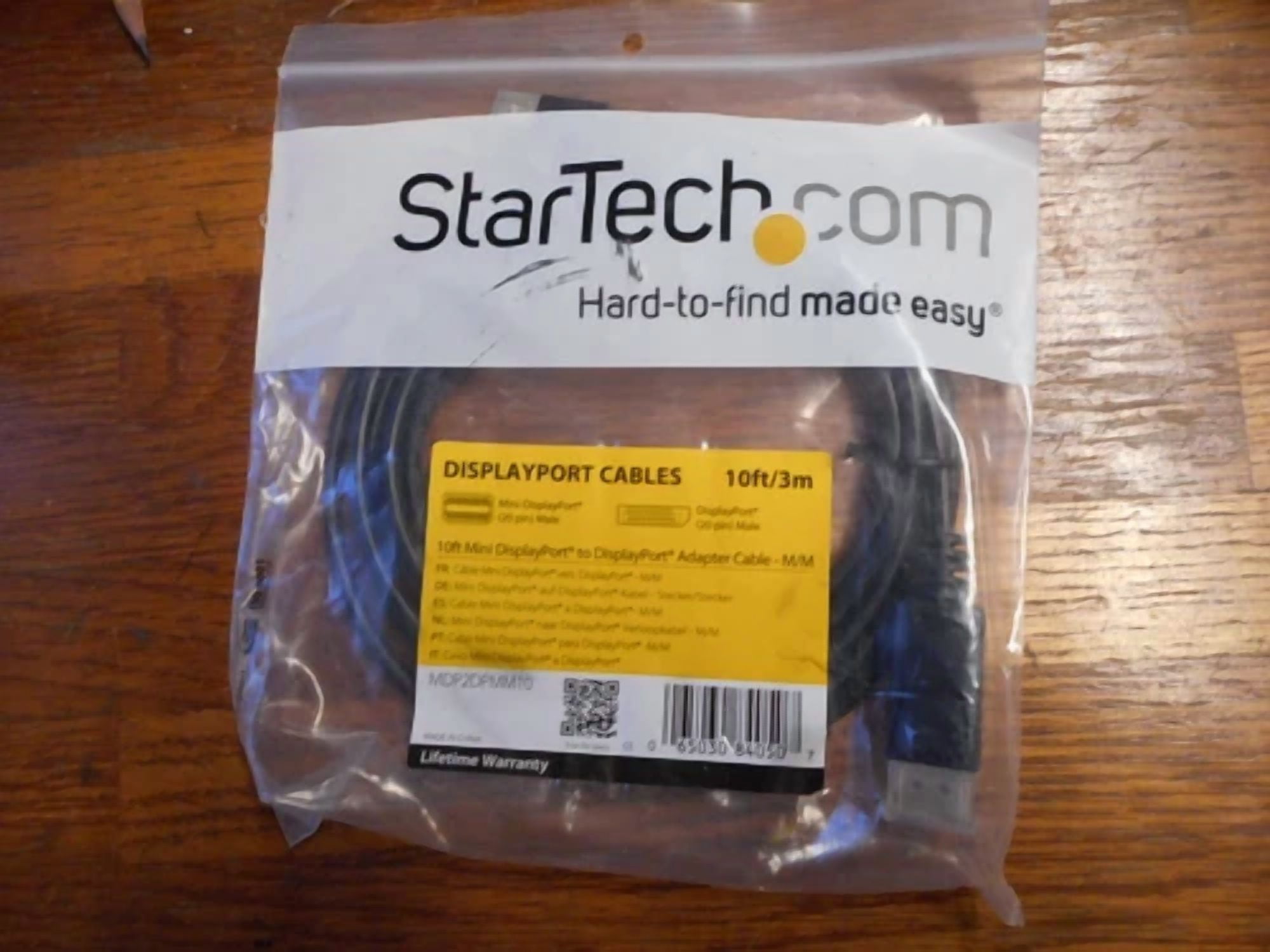 CIRCLE- Startech Mdp2Dpmm10 10 Ft Mini Displayport To 1.2 Adapter Cable M/M 4K
