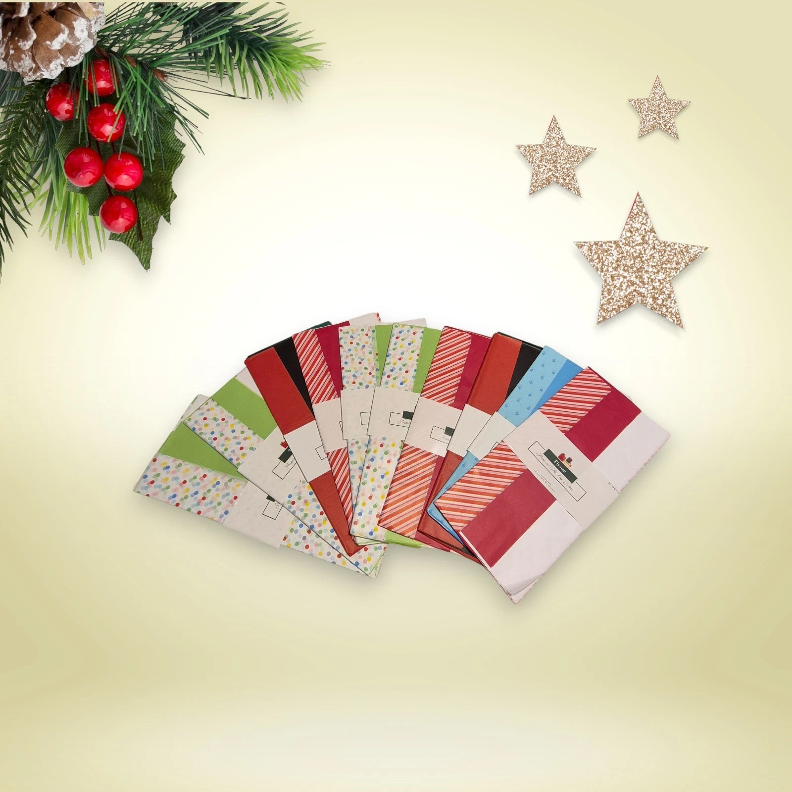 CIRCLE- Tissue Paper Gift Wrap 200 Sheets 16.5 In. × 24 Inch Birthdays Diy Craft Holiday