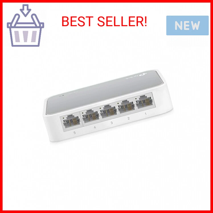CIRCLE- Tp-Link 5 Port 10/100 Mbps Fast Ethernet Switch | Desktop Ethernet Splitter | Et