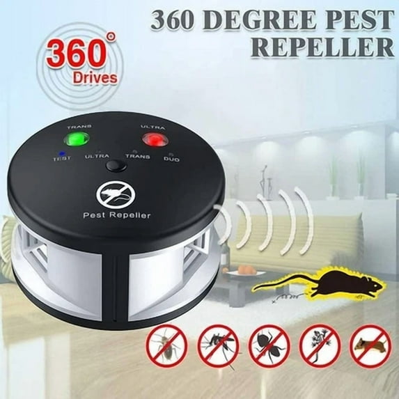 CIRCLE- Ultrasonic Repellent 360° Electronic Control Pest Rat Cat Mice Rodent Repeller