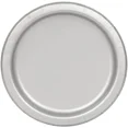 thumbnail image 1 of CIRCLE- Unique Industries, Paper Plates, 16 Pieces - Silver,Party Tableware & Serveware, 1 of 2