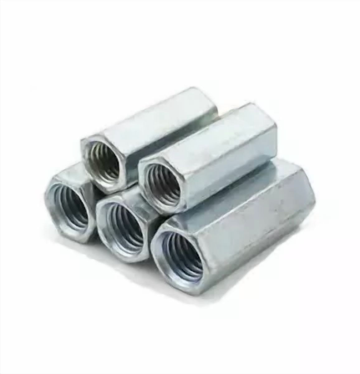 CIRCLE- Us Stock 5Pcs M8 X 1.25 X 50Mm Long Rod Coupling Hex Nut Connector Zinc Plated