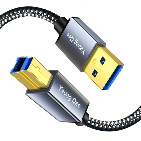 CIRCLE- Usb 3.0 A To B Cable 3 Ft,Nylon Braided Type A Male 3Ft