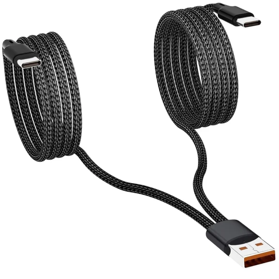 CIRCLE- Usb C Cable, 4Ft Multi 2-In-1 A To Dual C Cord Black, Type 4Ft, Black