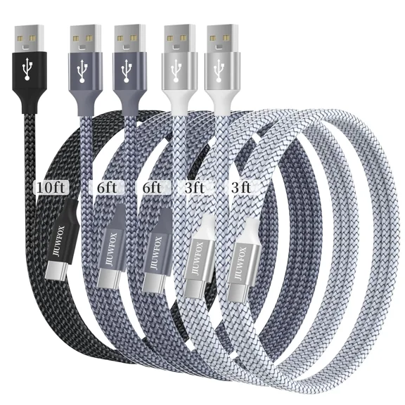 CIRCLE- Usb To C Cable, A Type C Charger Cord Fast Charging (5-Pack,...