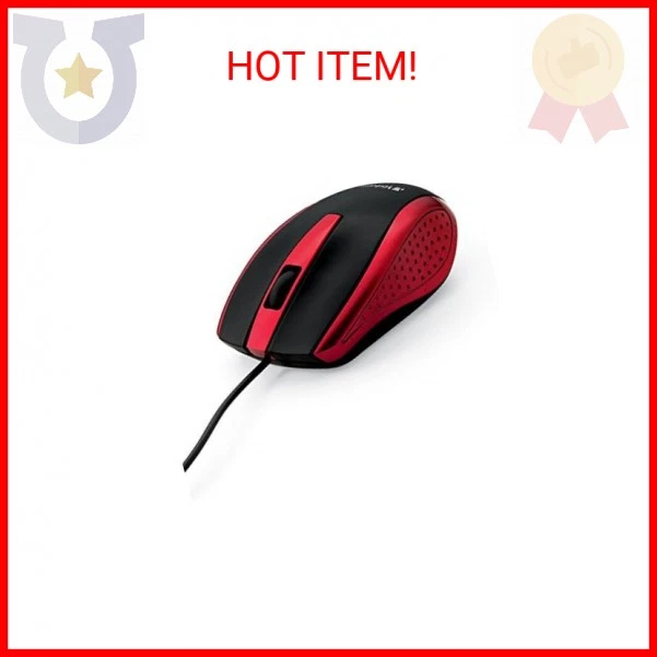 CIRCLE- Verbatim Wired Usb Computer Mouse - Corded Usb Mouse For Laptops And Pcs - Right