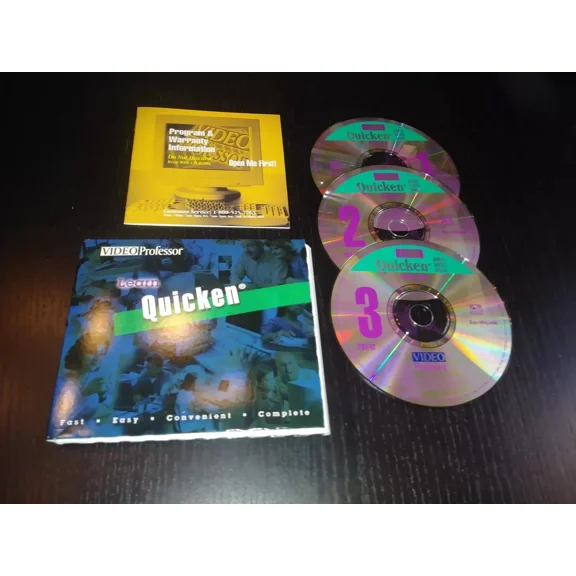 CIRCLE- Video Professor Learn Quicken 3-Cd Lessons Set - 2004