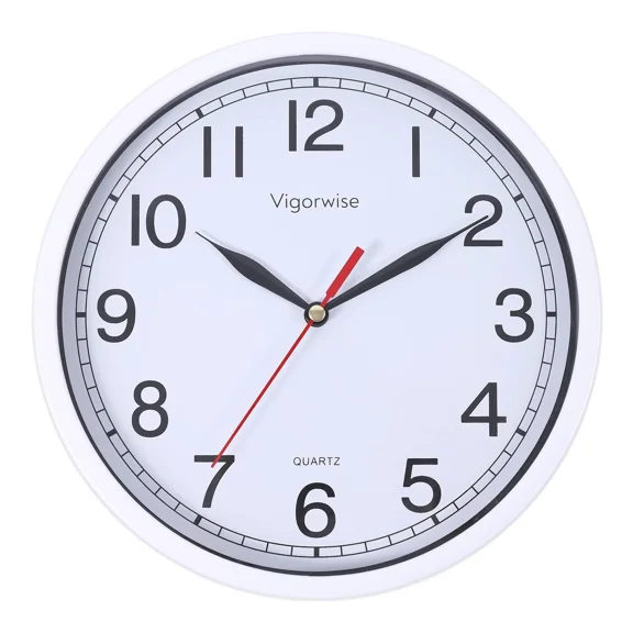 CIRCLE- Vigorwise Wall Clock, 8 Inch Silent Sweep Movement Accurate Small Cloc