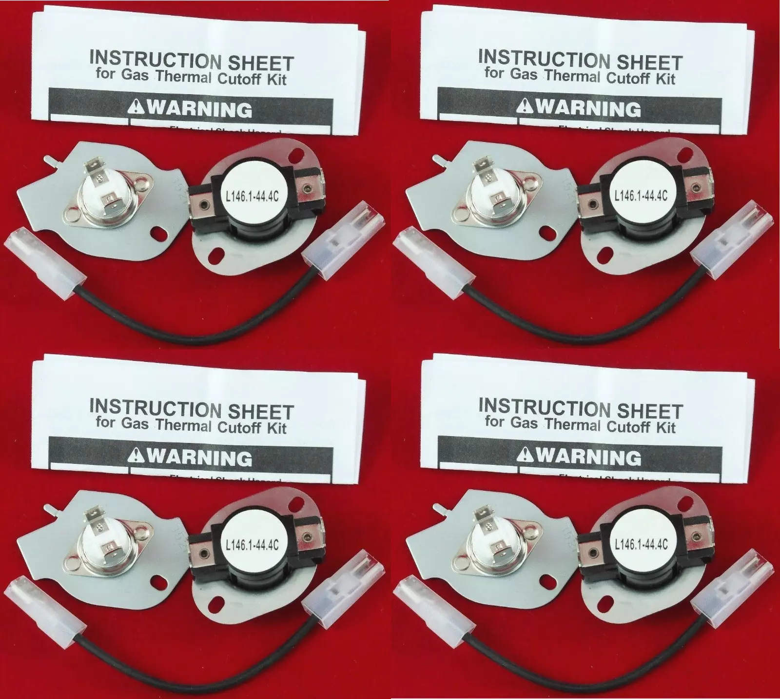 CIRCLE- W10480709 Dryer Thermostat Kit New 4 Pack