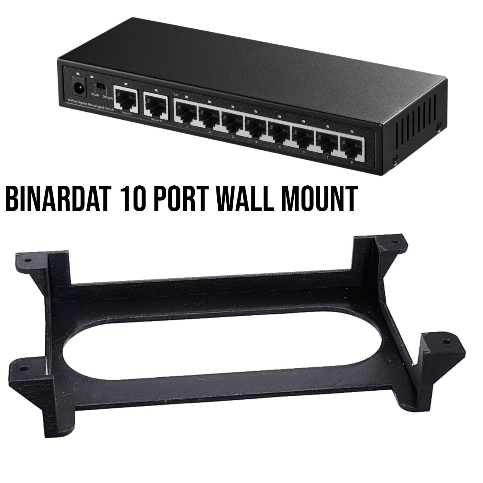 CIRCLE- Wall Mount Bracket For Binardat 10-Port Gigabit Ethernet Network Switch