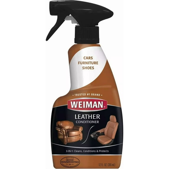 CIRCLE- Weiman Leather Cleaner And, Conditioner For Furniture Cleans Conditions, Restore
