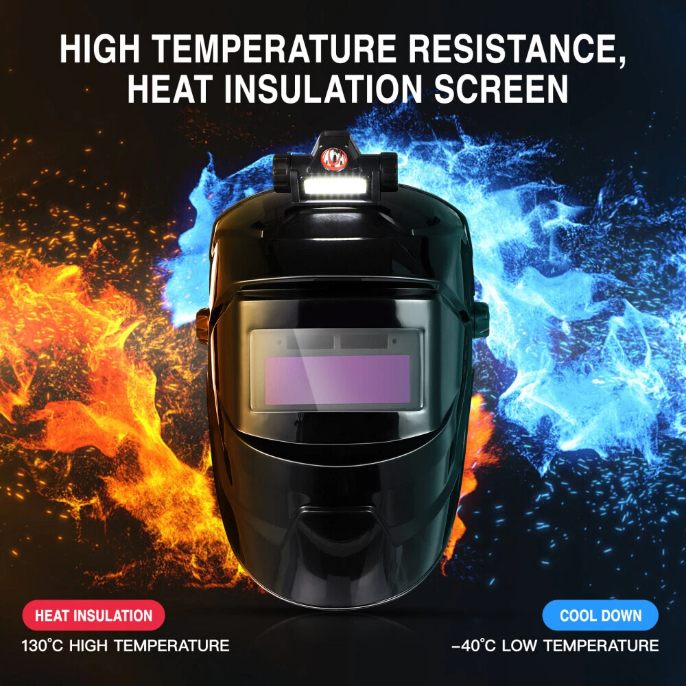 CIRCLE- Welding Helmet Mask Auto Darkening Welder Arc Tig Mig Grinding Solar Powered Us