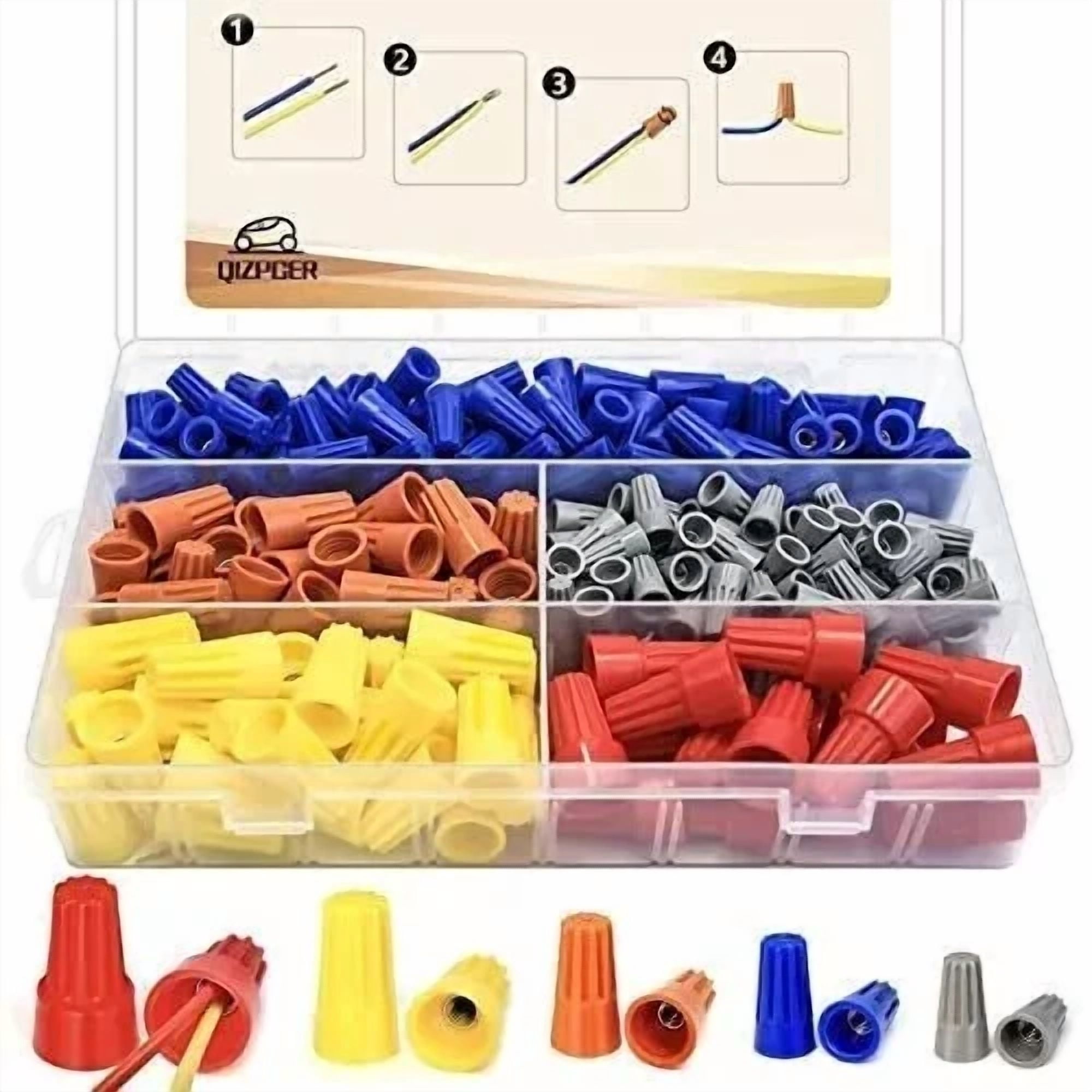 CIRCLE- Wire Connectors Nuts Kit Electrical Twist Splice Screw Caps Assortment 330 Pcs
