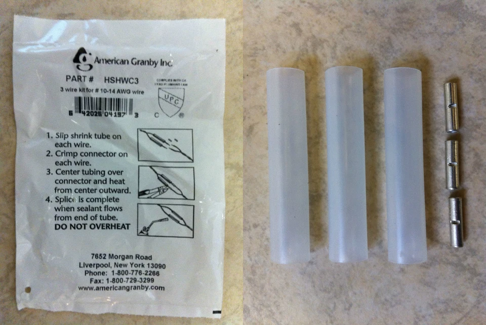 CIRCLE- Wire Crimp Splice Kit Clear Waterproof Heat Shrink Submersible Water Well Pump