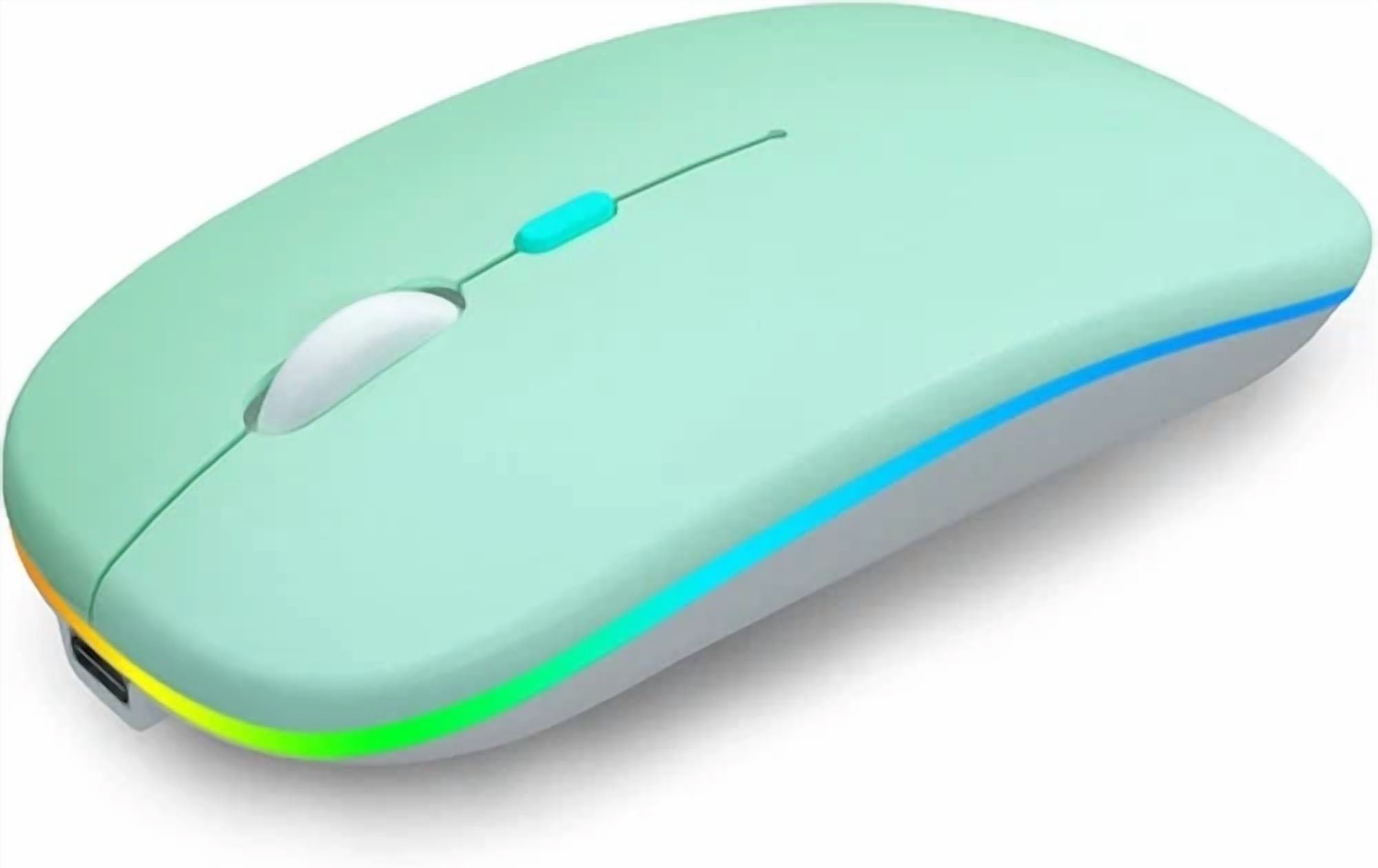 CIRCLE- Wireless Bluetooth Mouse - Rechargeable Laptop Mice - With Led Green