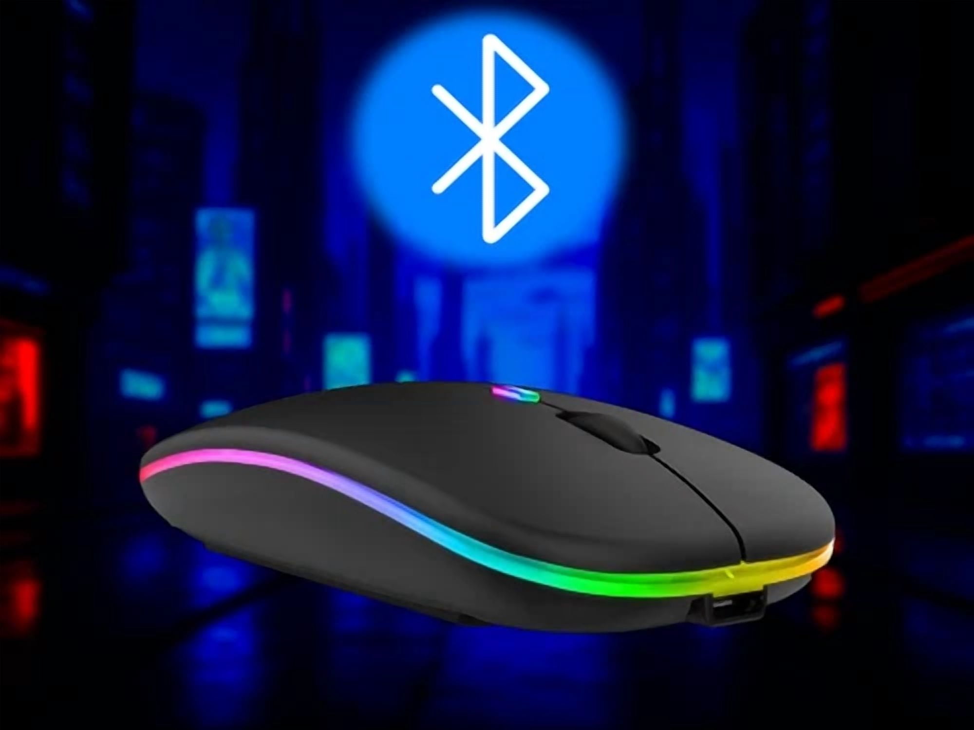CIRCLE- Wireless Bluetooth & Usb Mouse, Rechargeable, Led, Silent, Ultra Slim, Dual Mode
