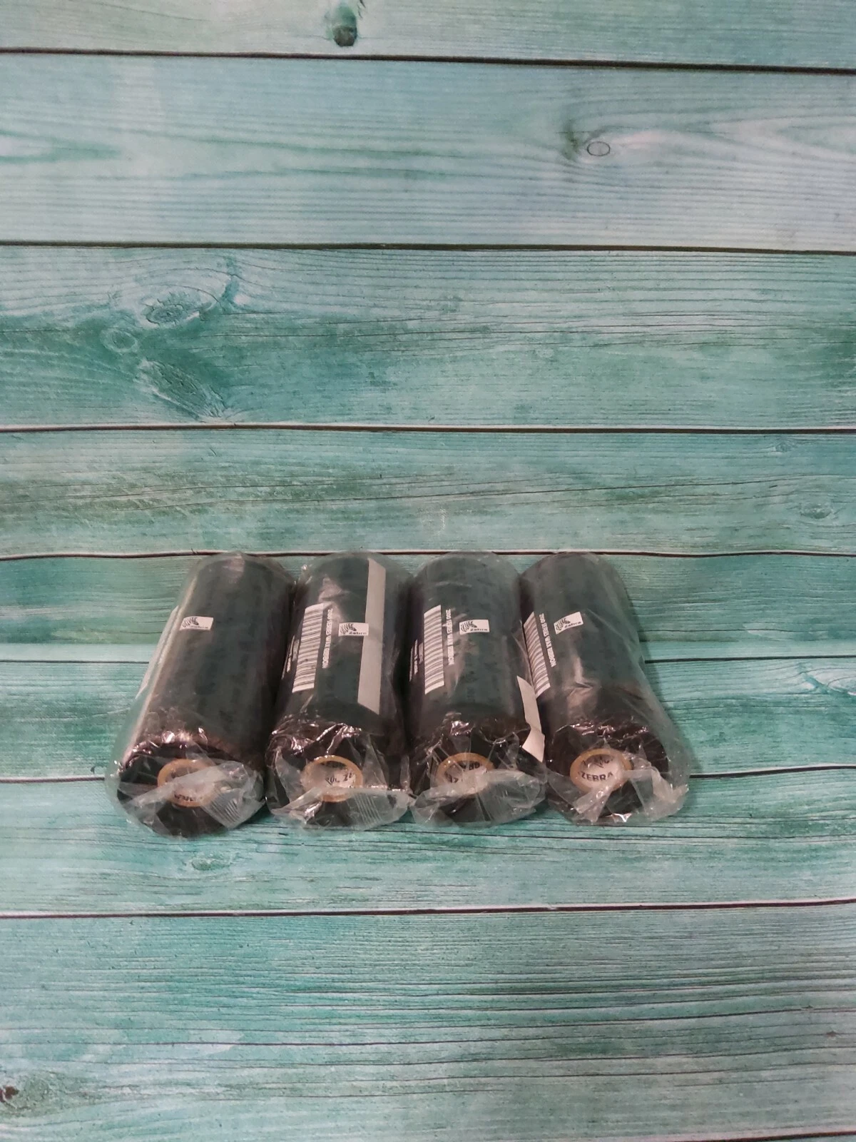 CIRCLE- Zebra Black 174 Mm X 450M Series 2100 Wax Ribbons Lot Of 4 B11