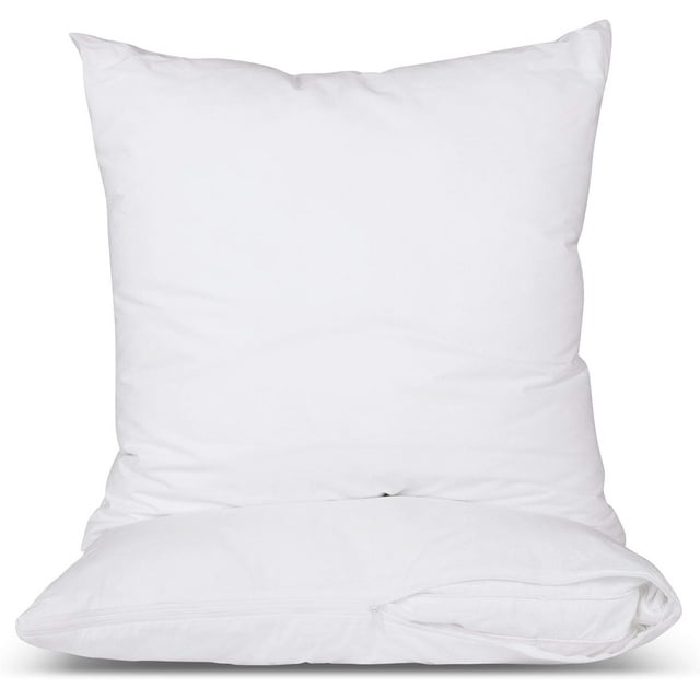 CIRCLESHOME Euro Pillow Protector, 100 Cotton, Breathable Covers, Size
