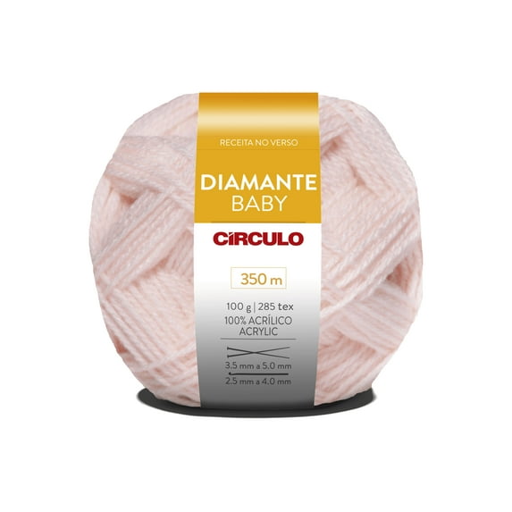 CIRCULO Diamante Baby, 100% Acrylic - Yarn for Crocheting and Knitting - 382.76 yds, 3.52 oz. - Color 3295 - Candy Rose