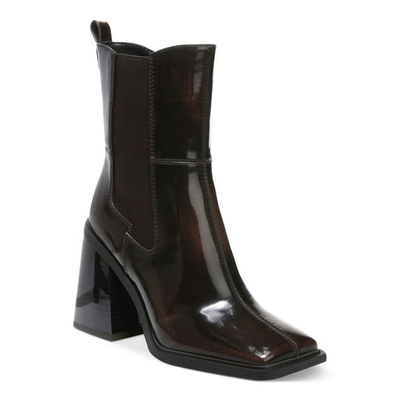 CIRCUS BY SAM EDELMAN Womens Brown Pull Tab Padded Goring Lauren Square Toe Block Heel Dress Chelsea 11 M