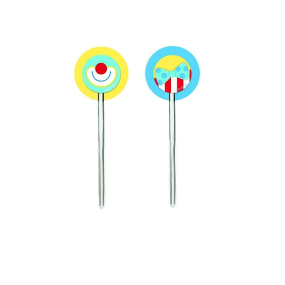 CIRCUS Cupcake Toppers Picks 3.6cm x 10cm - 12 Pack-Circus Theme Party Supplies-Circus Birthday Party-Carnival Theme Decorations-Baby Shower