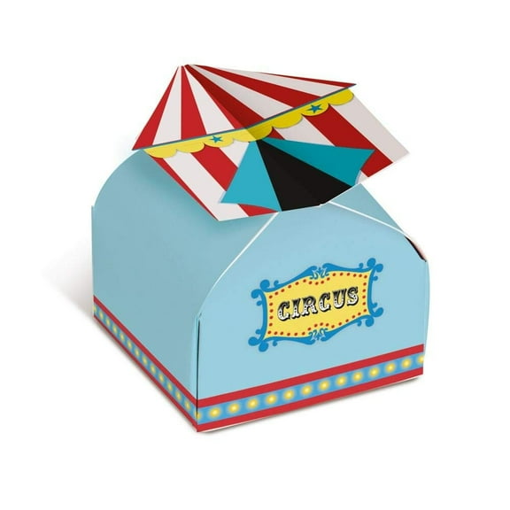 CIRCUS Small Favor Boxes 1.9 x 1.9 x 1.5 inches Approx-24 Pack Circus Birthday Boy- Circus Theme Birthday-Carnival Party Theme