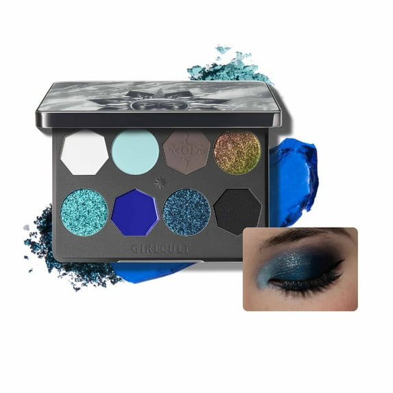 GIRLCULT Hallucination Eyeshadow Palette Hallucination Eyeshadow Palette, 8 Color Eye Shadow Pan, Matte & Shimmer Makeup Palette for Smokey, Bold, or Natural Looks