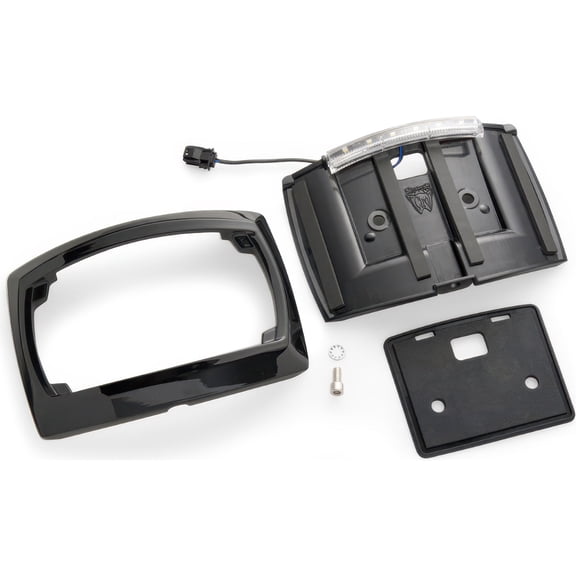CIRO Black License Plate Frame With White Light For 23-up Touring (40520)