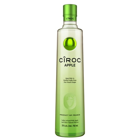 CIROC Apple (Made with Vodka Infused with Natural Flavors), 750 mL, 35% ABV