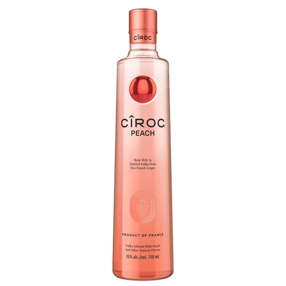 CIROC Peach (Made with Vodka Infused with Natural Flavors), 750 mL, 35% ABV