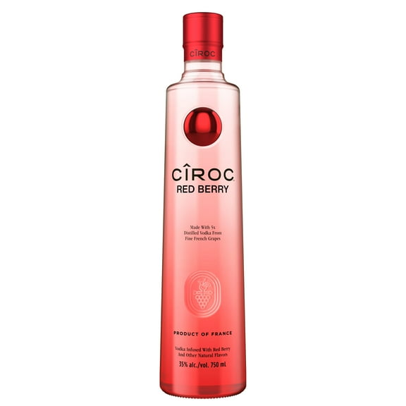 CIROC Red Berry, 750 mL (Made with Vodka Infused with Natural Flavors), 35% ABV