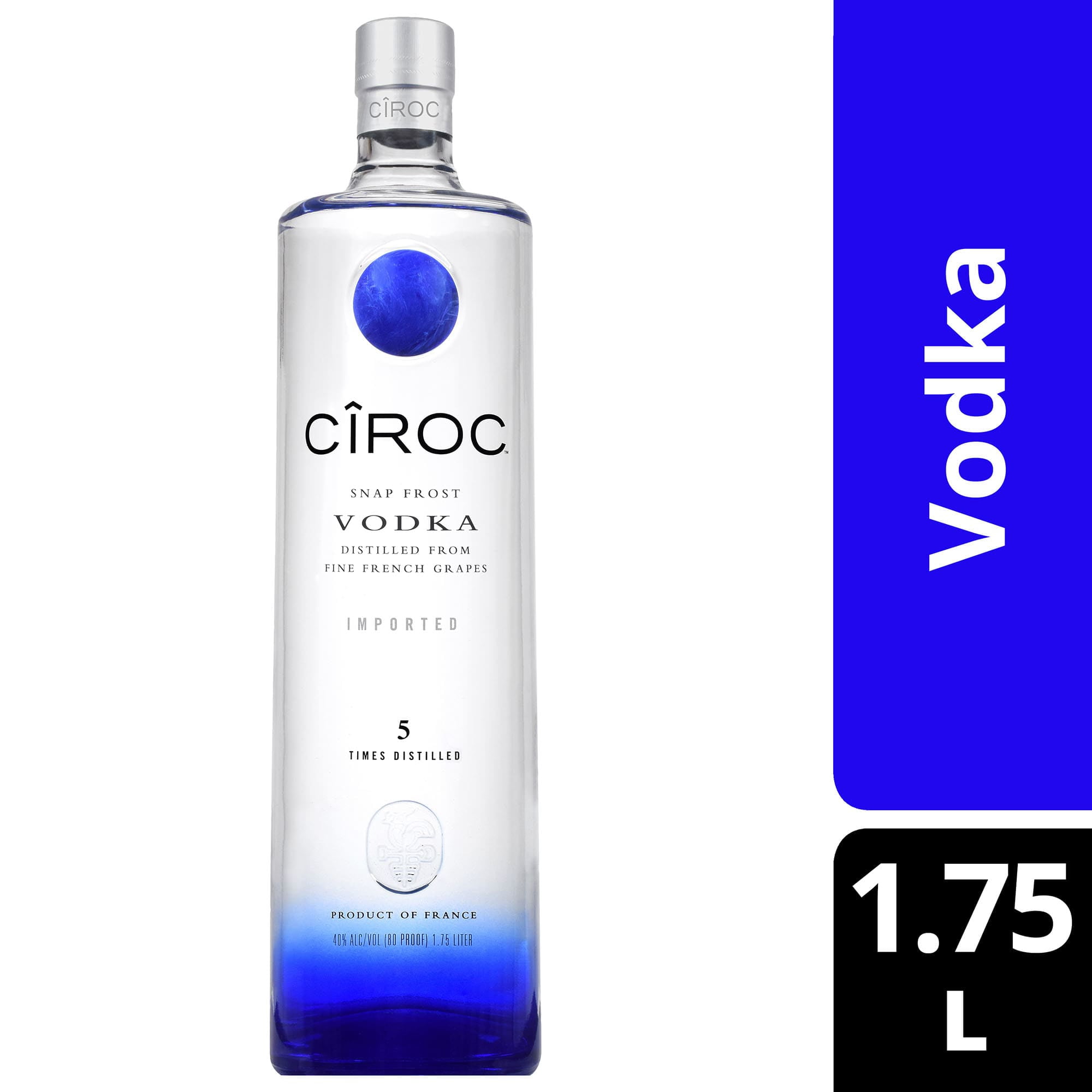 CIROC Ultra-Premium Vodka, 1.75 L, 40% ABV