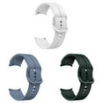 thumbnail image 1 of CIRUTVAL 1/2/3Pack No Gap Silicone Sports Bands For Samsung Galaxy Watch 5 Pro 45mm/Galaxy Watch 5 40mm 44mm/ Watch 4 40mm 44mm/4 Classic 42mm 46mm band, 20mm Soft Silicone Replacment Straps Women Men, 1 of 9