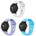 thumbnail image 1 of CIRUTVAL 1/3Pack Silicone Strap for Google Pixel Watch Bands for Women Men, Sport Adjustable Bands Replacement Wristbands for Google Pixel Watch Accessories, 1 of 8