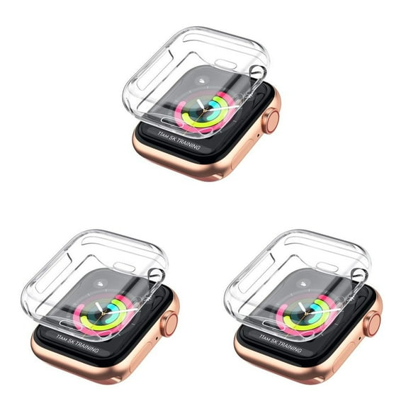 CIRUTVAL 2/3 Pack Transparent Cover Case for Apple Watch Series 6/SE/5/4/3/2/1Screen Protector, Overall Protective Case TPU Ultra-Thin clear Cover for iWatch 42mm/38mm/40mm/44mm Women Men