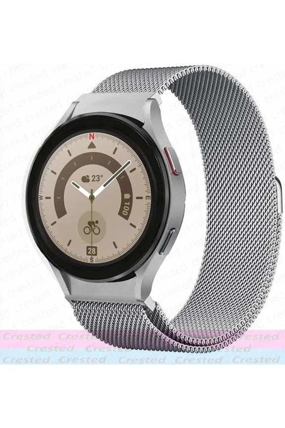 20mm Stainless Steel Metal Milanese Loop Wristbands Compatible with Samsung Galaxy Watch 6 5 4 44mm 40mm/ Samsung Galaxy Watch 4 6 Classic 42mm 46mm 43mm 47mm/ samsung Galaxy watch 5 Pro 45mm