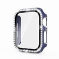 thumbnail image 1 of CIRUTVAL Bling PC Case Cover with Tempered Glass Screen Protector Compatible with Apple Watch case 40mm 44mm 42mm 38mm iWatch Diamond bumper+Screen Protector Apple Watch Series se 6 5 4 3 2 1, 1 of 10